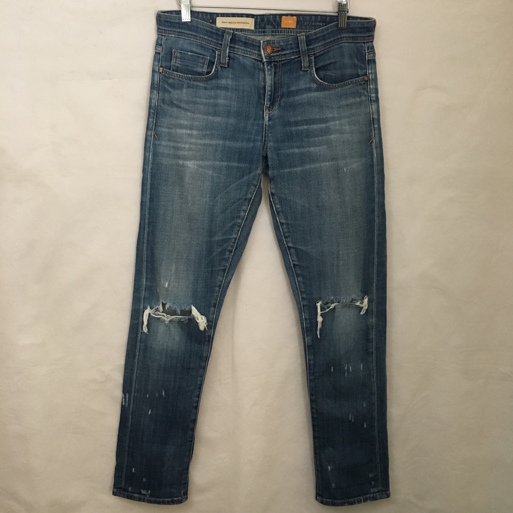 Pilcro and the Letterpress Hyphen Distressed Jeans
